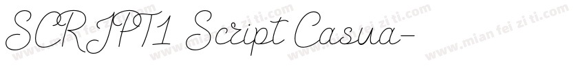 SCRIPT1 Script Casua字体转换